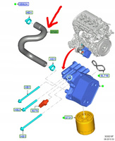 PRZEWÓD CHŁODNICY OLEJU 2.2 TDCi TRANSIT 14- CUSTOM 2527966 _ 6C1Q-8N039-AD