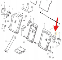 ZAMEK KANAPY TYLNEJ BEŻOWY PRAWY VOLVO XC60 V70 V60 2011- OE 39852162