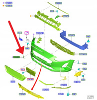 ZAŚLEPKA HAKA PRZÓD FORD FOCUS 2018- 2022 OE 2290464 _ JX7B-17A989-A1CPRAA