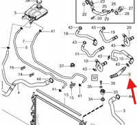 PRZEWÓD RURA UKŁADU CHŁODZENIA D4204T VOLVO S40 V50 2004- C30 OE 30680080