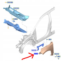 BŁOTNIK PRZEDNI PRAWY FORD EDGE Mk2 2016- OE 2715098 _ GT4B-R16005-AH