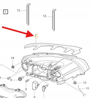 USZCZELKA LISTWA LEWEJ LAMPY PRZÓD VOLVO S80 2007- V70 2008- OE 30796147