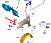 BŁOTNIK PRZEDNI PRAWY FORD RANGER Mk5 2015-2022 2031342 _ EB3B-4116015-BA