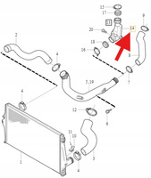 REZONATOR RURA WĄŻ TURBO 2.4 D5 VOLVO V70 S60 2001- XC70 XC90 OE 30740896