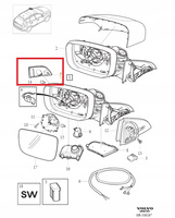 Kierunek lusterka Volvo XC60 (-13) PRAWY
