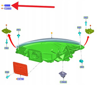 LAMPA LEWY PRZÓD FULL LED FORD FOCUS 2018- 2022 OE 2305748 _ JX7B-13E015-AE