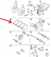 KLOCKI HAMULCOWE TYŁ FORD MONDEO Mk3 2000-2004_1522070_1S71-2M008-BD