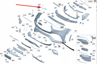 PRAWA SZYNA UCHWYT ŚLIZG ZDERZAKA PRZÓD MERCEDES GLE W1678 OE A1678853000