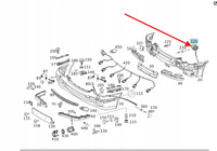 ŚLIZG ZDERZAKA LEWY PRAWY PRZÓD MERCEDES W164 C W203 CLK W209 A2038800130