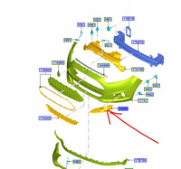 KRATKA HALOGENU PRAWA FORD FIESTA Mk7 2012- 2040993 _ C1BJ-15A222-AB