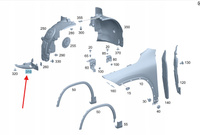 NAROŻNIK NADKOLA PRAWY PRZÓD MERCEDES GLB W247 OE A2476900603