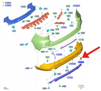 ZAŚLEPKA HAKA ZDERZAKA TYŁ FORD KUGA 2020- 2460981 _ LV4B-17K922-DAB5YZ9