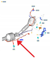 CZUJNIK TEMPERATURY SPALIN 1.0 EB FORD FOCUS 2019- 2382019 _ KX71-12B591-AA
