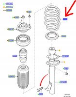 SPRĘŻYNA ZAWIESZENIA PRZÓD FORD FIESTA Mk6 2004-08_1430763_4S61-5C300-DA