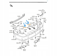 Przelotka zderzak tylny - Mazda 3 BL Mazda 6 GG/GY_BP4K50ES1