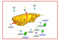 REFLEKTOR LEWA STRONA FORD TRANSIT 2014-2016 2387746 _ BK31-13W030-BG