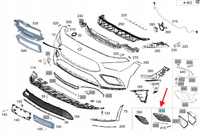 LEWA KRATKA ZAŚLEPKA ZDERZAKA PRZÓD MERCEDES CLA W118 OE A1188854301