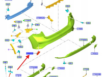 ŚWIATŁO ODBLASK TYLNY PRAWY FORD FOCUS Mk4 2018- 2195819 _ JX7B-13B414-AA
