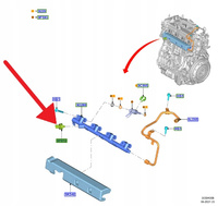 CZUJNIK CIŚNIENIA PALIWA 2.0 2.3 EB FOCUS KUGA 2313875 _ K2GE-9F972-BA
