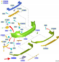 SPOILER ZDERZAKA TYŁ FORD FOCUS KOMBI 2018- 2303784 _ JX7B-17F954-XAPRAA