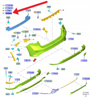 LISTWA ZDERZAKA PRAWY TYŁ FORD FOCUS 2018- OE 2412626 _ JX7B-286F58-AD