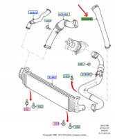 PRZEWÓD INTERCOOLERA 2.0 TDCI FORD FOCUS Mk2 C-MAX 1417964 _ 6M51-6C646-EA