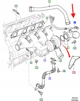 PRZEWÓD OLEJOWY TURBINY 2.4L TDCI TRANSIT MK5 2000- 1328974 _ YC1Q-6K679-AM