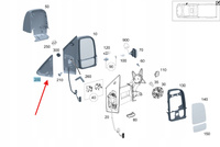 TRÓJKĄT LUSTERKA PRAWY MERCEDES SPRINTER W907 W910 OE A9108110300