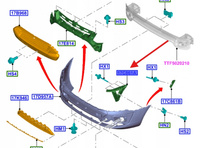 ŚLIZG ZDERZAKA PRZEDNI LEWY TRANSIT CUSTOM 2012- 2029537 _ GK21-17D958-AA