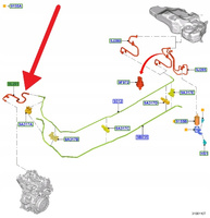 PRZEWÓD PALIWA 1.0 EB FORD FOCUS Mk4 2018- OE 2519446 _ JX61-9J270-FC