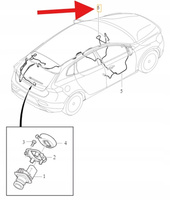 PRZEWÓD KAMERY PARKOWANIA TYŁ VOLVO V40 2013- OE 31347511