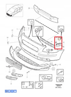 ŚLIZG MOCOWANIE ZDERZAKA PRZÓD PRAWA VOLVO S40 V50 2004- OE 31265395