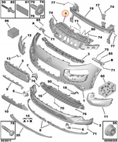 WZMOCNIENIE ZDERZAKA GÓRNE MOCOWANIE CITROEN C4 CATUS OE 9801744980