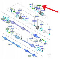 OSŁONA PRAWA PRZEGUBU WAŁU AUTOMAT 8F35 FOCUS 2018- 2512637 _ JX67-4A084-FA