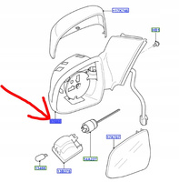 LUSTERKO ZEWNĘTRZNE LEWE FORD MONDEO Mk4 2009- 1701726 _ 7S71-17683-MG