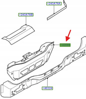 POSZYCIE TYŁU- TYLNA PÓŁKA BAGAŻÓW FORD S-MAX MK1 1464773 _ P6M21-R43280-AA