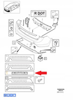 DYFUZOR DOKŁADKA ZDERZAKA TYŁ VOLVO S60 V60 2014- OE 31323871