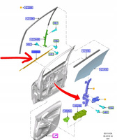 LISTWA PRZYSZYBOWA DRZWI LEWA ECOSPORT 2013- 2231843 _ CN15-N20563-AF