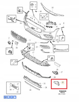 ZAŚLEPKA KRATKA ZDERZAKA LEWY PRZÓD VOLVO S60 V60 2019- OE 31455644