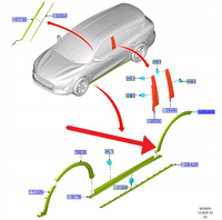 LISTWA BŁOTNIKA PRAWY TYŁ FORD FOCUS KOMBI 2018- 2472075 _ JX7B-286D02-BE