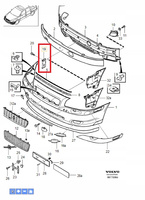 WSPORNIK MOCOWANIE ZDERZAKA PRZÓD VOLVO S80 1999- OE 9151705