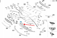 OSŁONA PRZEDNIEGO ZDERZAKA DÓŁ MERCEDES CLA W117 B W246 OE A1178854401