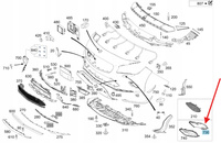 KRATKA ZAŚLEPKA ZDERZAKA PRAWY PRZÓD MERCEDES CLA W117 OE A1178859200