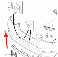ODBLASK ZDERZAKA PRAWY TYŁ VOLVO C30 2010- OE 31283892