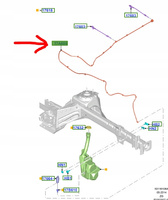 PRZEWÓD SPRYSKIWACZY FORD MUSTANG Mk6 2015- 17- 2240084 _ FR3B-17K605-AL