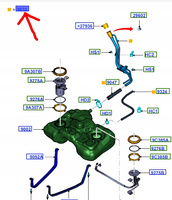 RURA WLEWU PALIWA FORD KUGA Mk1 2008-2012 2.0L TDCI _ 1784839 _ 9V41-9032-BD