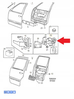 ZAWIAS OGRANICZNIK DRZWI LEWY PRZÓD VOLVO S70 V70 1997- OE 9203196