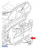 Listwa drzwi prawy tył Volvo OE 39862175