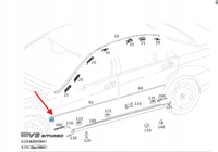PRAWA LISTWA BŁOTNIKA CHROM MERCEDES CL W216 S klasa W221 OE A2216904080