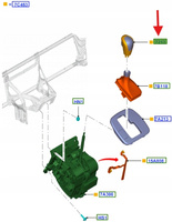 GAŁKA- DŹWIGNIA ZMIANY BIEGÓW FORD MONDEO 2010- 2033486 _ 7G91-7K327-AB